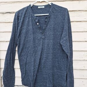 Buck Mason Charcoal Long Sleeve Henley